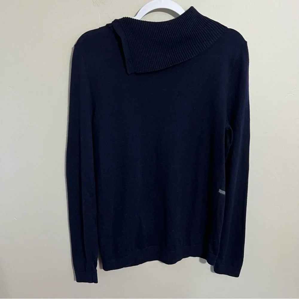 Talbots Novelty Holiday Christmas Cowl Neck Wool Blend Sweater size medium
